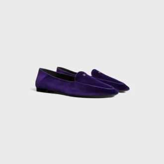 Aura Loafer with Triomphe in Velvet Aura Loafer with Triomphe in Velvet