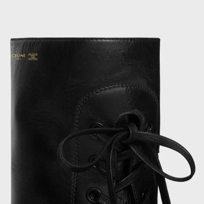 Austin Lace-Up Boot in Shiny Calfskin