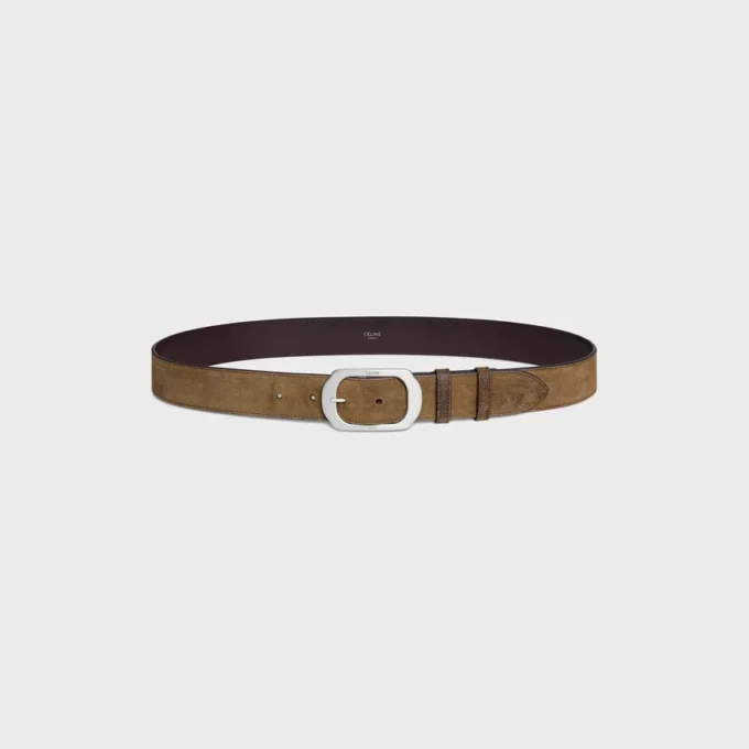 Bc-21 35Mm Belt in Suede Calfskin with Waxed Effect
