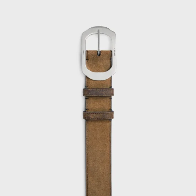 Bc-21 35Mm Belt in Suede Calfskin with Waxed Effect