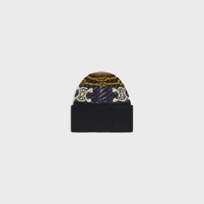 Beanie in Jacquard Cashmere Beanie in Jacquard Cashmere