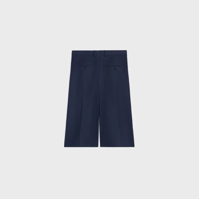 Bermudas in Cotton and Wool Gabardine
