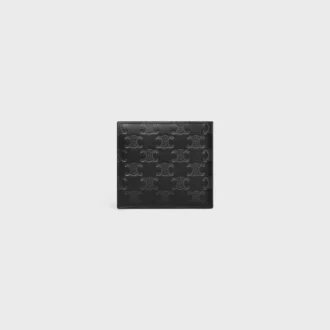 Bi-Fold Card Holder in Calfskin with Triomphe Embossed