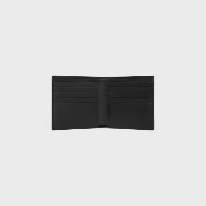 Bi-Fold Card Holder in Calfskin with Triomphe Embossed