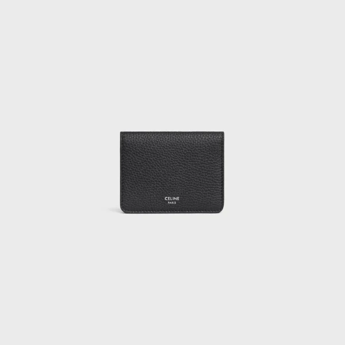 Bi-Fold Card Holder in Grained Calfskin