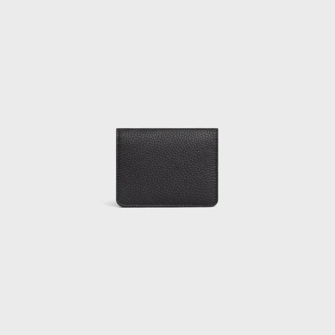 Bi-Fold Card Holder in Grained Calfskin