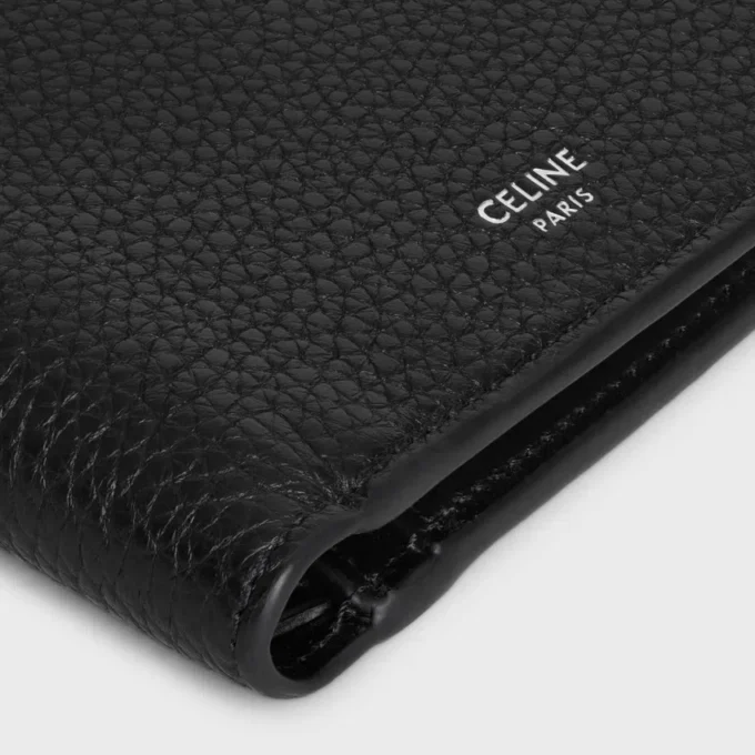 Bi-Fold Card Holder in Grained Calfskin
