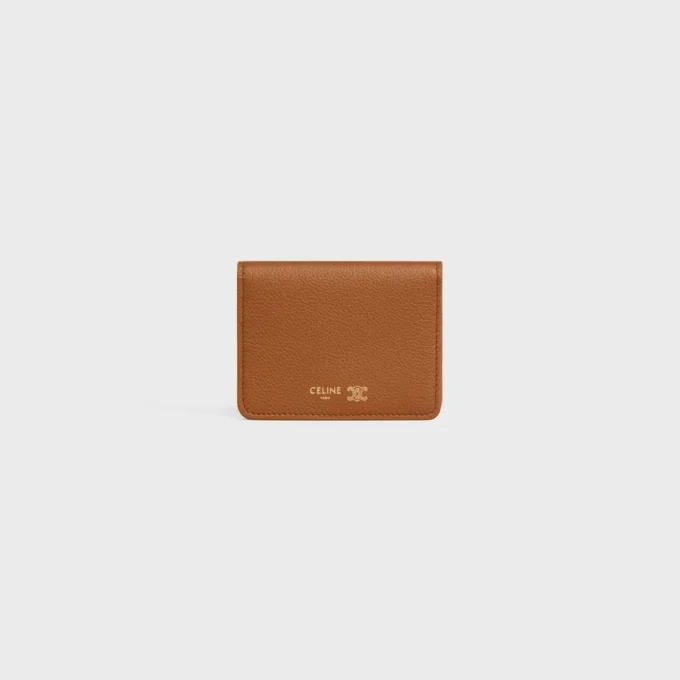 Bi-Fold Card Holder Triomphe Stamp in Supple Grained Calfskin Bi-Fold Card Holder Triomphe Stamp in Supple Grained Calfskin