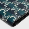 Bi-Fold Wallet in Striped Triomphe Canvas and Calfskin
