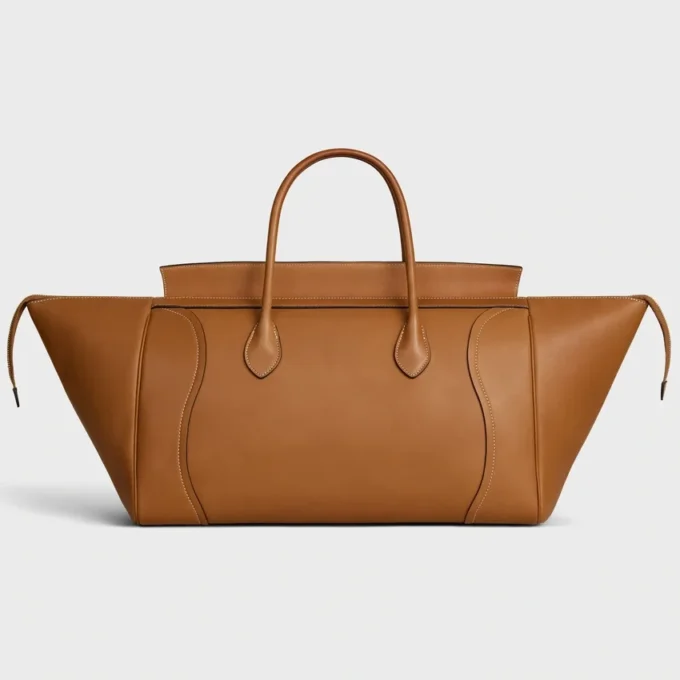 Big Smile Luggage in Natural Supple Calfskin