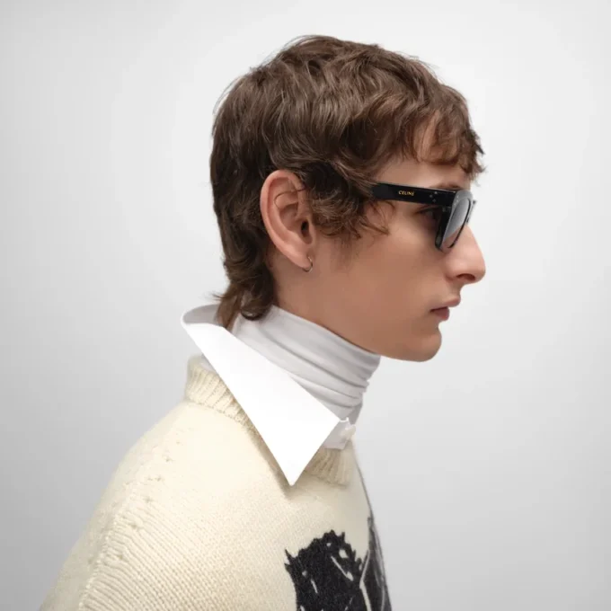 Black Frame 41 Sunglasses in Acetate