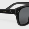 Black Frame 42 Sunglasses in Acetate