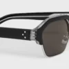 Black Frame 63 Sunglasses in Acetate and Metal