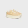 Block Wedge Sneaker in Suede Calfskin and Calfskin