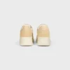 Block Wedge Sneaker in Suede Calfskin and Calfskin