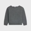 Boatneck Sweater in Wool and Cashmere