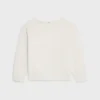 Boatneck Sweater in Wool and Cashmere