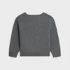 Boatneck Sweater in Wool and Cashmere