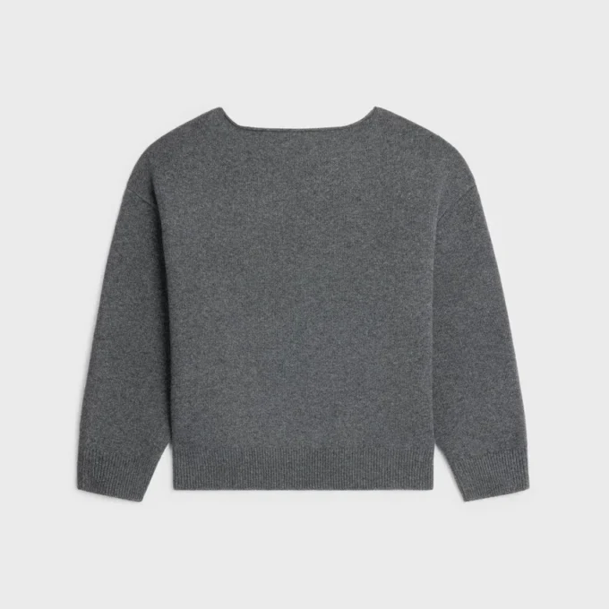 Boatneck Sweater in Wool and Cashmere