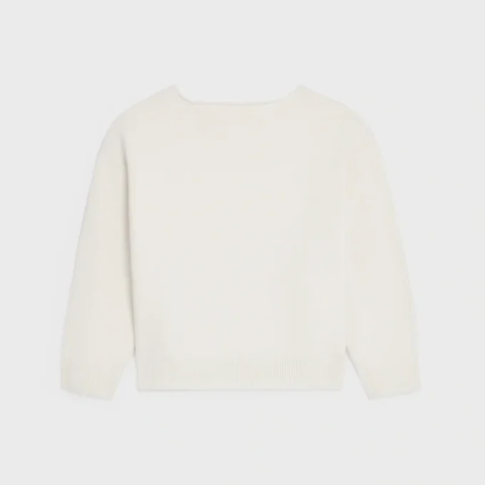 Boatneck Sweater in Wool and Cashmere
