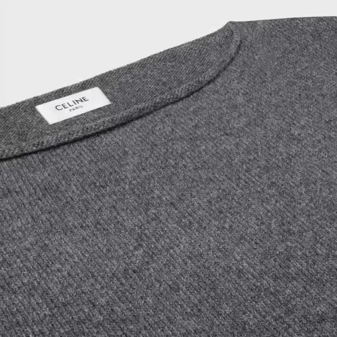 Boatneck Sweater in Wool and Cashmere