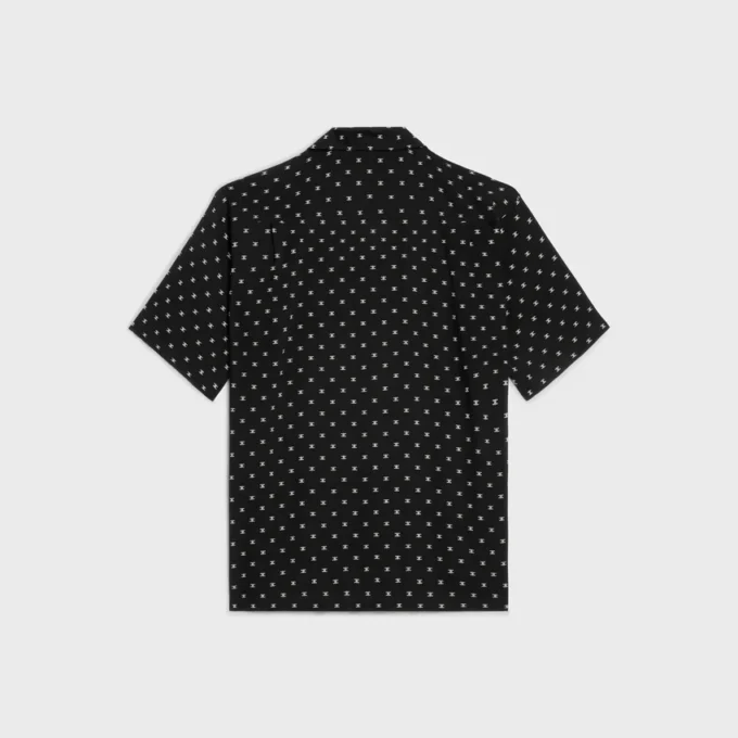 Bowling Shirt in Micro Triomphe Print Viscose