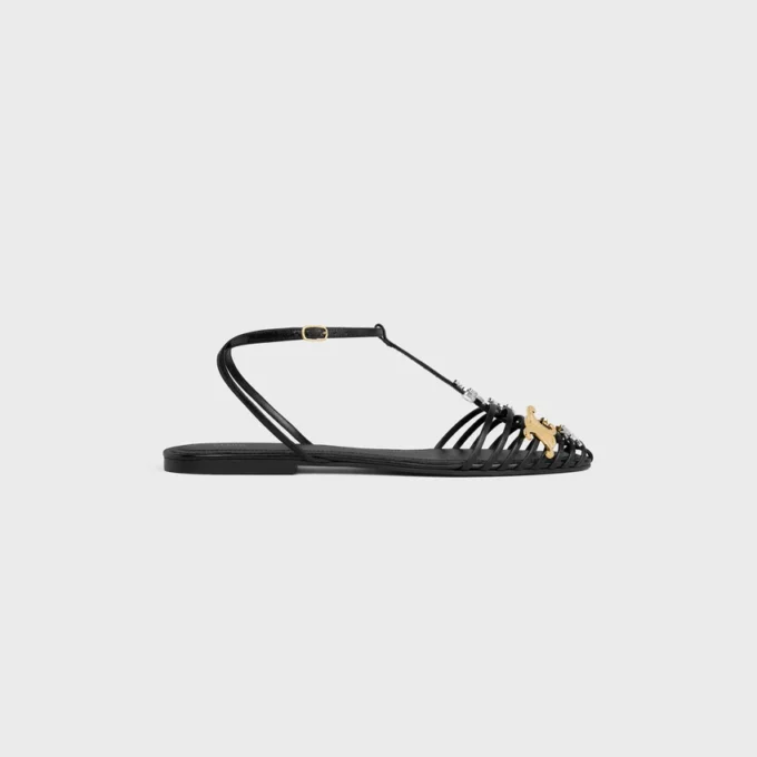Cage Flat Sandal in Goatskin Cage Flat Sandal in Goatskin