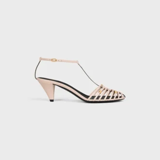 Cage Heeled Sandal in Goatskin