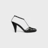 Cage Heeled Sandal in Goatskin