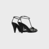 Cage Heeled Sandal in Goatskin