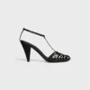 Cage Heeled Sandal in Satin
