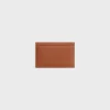Card Holder in Natural Calfskin with Triomphe Embossed