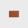 Card Holder in Natural Calfskin with Triomphe Embossed