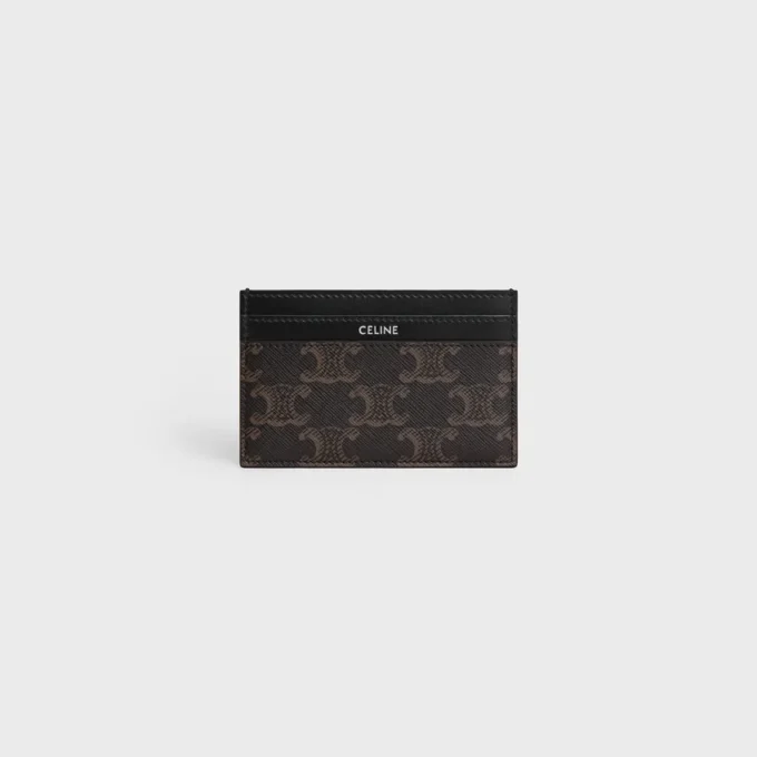 Card Holder in Triomphe Canvas and Calfskin