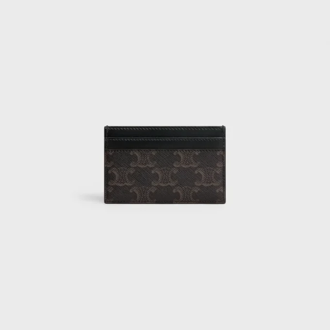 Card Holder in Triomphe Canvas and Calfskin