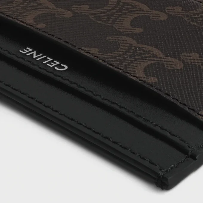 Card Holder in Triomphe Canvas and Calfskin