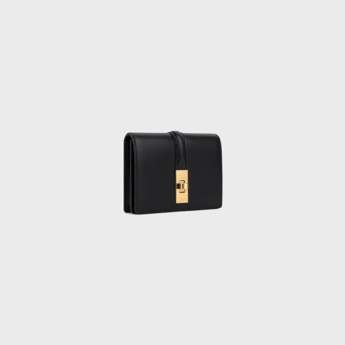 Card Holder with Flap 16 in Satinated Calfskin Card Holder with Flap 16 in Satinated Calfskin