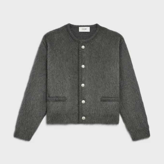 Cardigan Jacket in Brushed Mohair Cardigan Jacket in Brushed Mohair