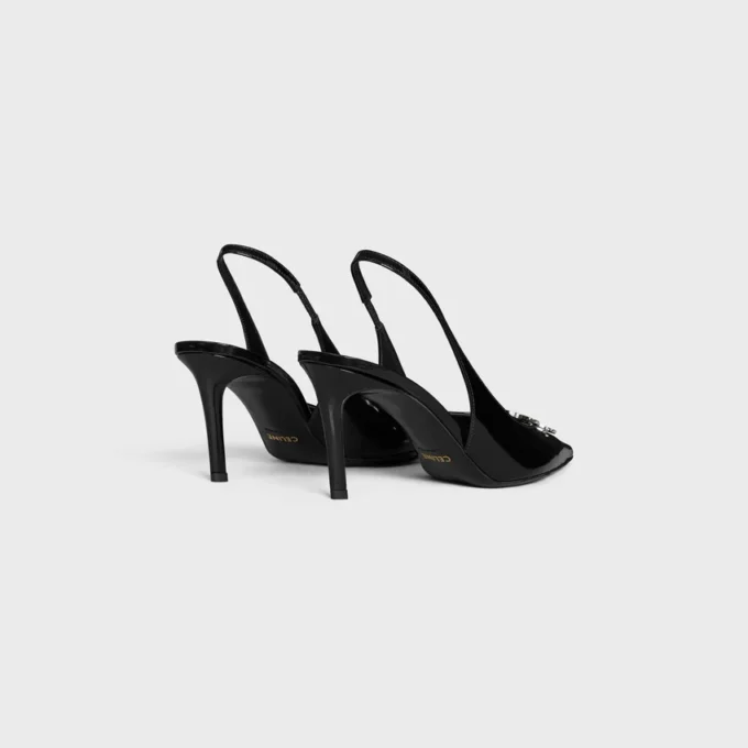 Celine Alma Triomphe Slingback in Glossy Calfskin