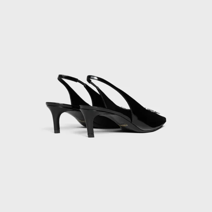 Celine Alma Triomphe Slingback in Glossy Calfskin