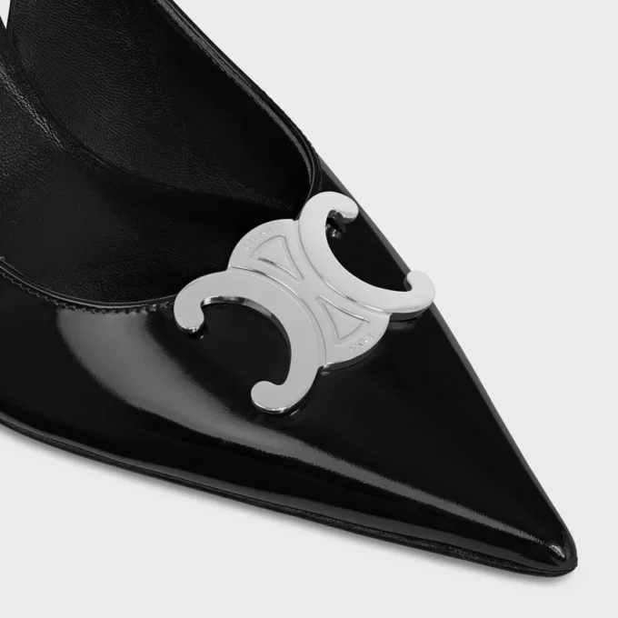 Celine Alma Triomphe Slingback in Glossy Calfskin