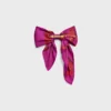Celine Big Ribbon Hair Clip in Silk and Steel