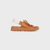 Celine Billie Chunky Sandal in Calfskin and Textile