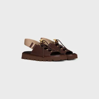 Celine Billie Chunky Sandale  in Calfskin and Textile