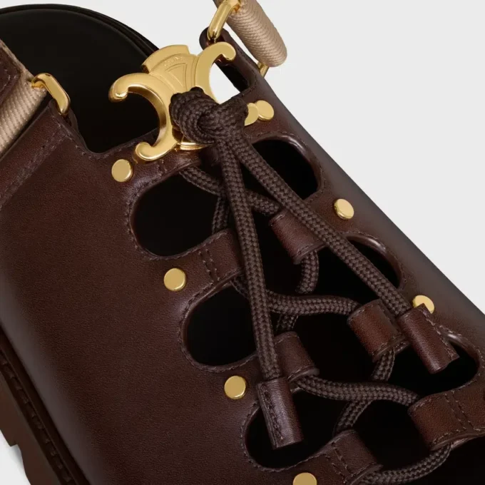 Celine Billie Chunky Sandale  in Calfskin and Textile