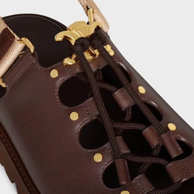 Celine Billie Chunky Sandale  in Calfskin and Textile