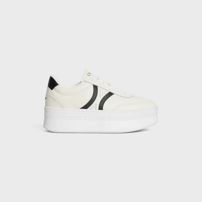 Celine – Block Sneakers with Back Triomphe and Wedge Outsole in Calfskin