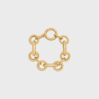 Celine Charms Heritage Chunky Bracelet in Brass with Gold Finish