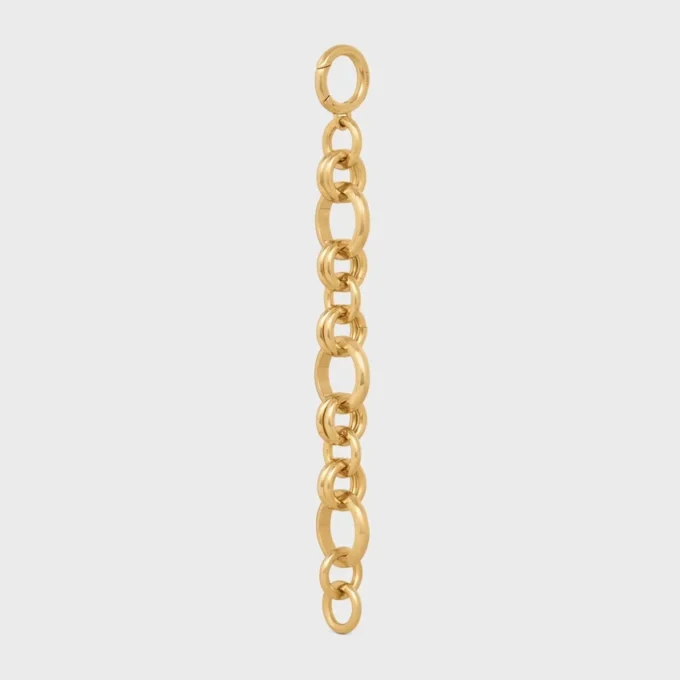 Celine Charms Heritage Chunky Bracelet in Brass with Gold Finish