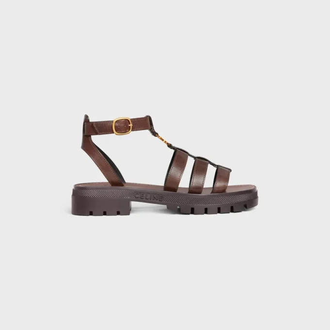 Celine Clea Triomphe Sandal in Calfskin – Vegetal Tanning